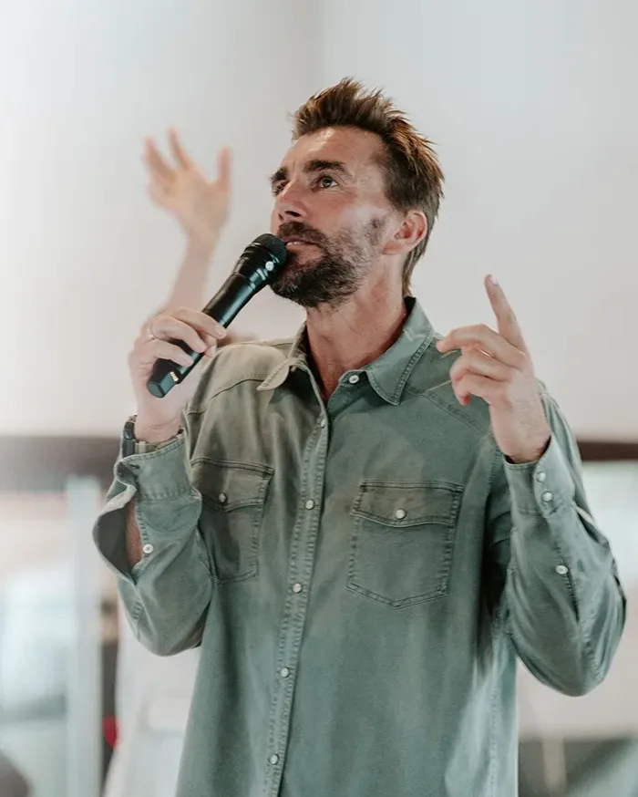 A preacher speaking to the congregation